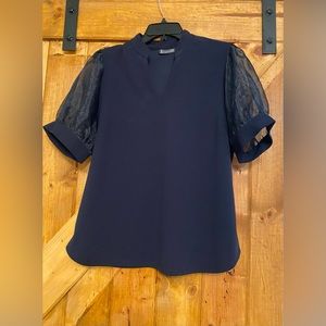 Navy blouse.